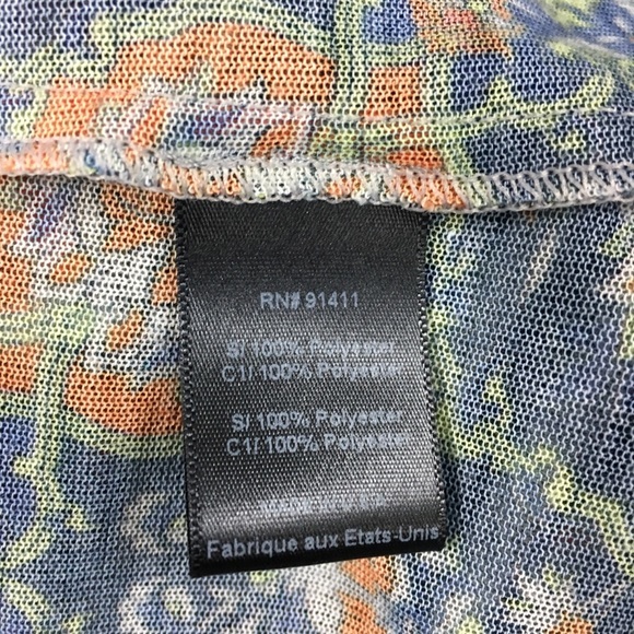 Clover Canyon Blouse short Sleeve Semi Sheer Sz M - Picture 7 of 8